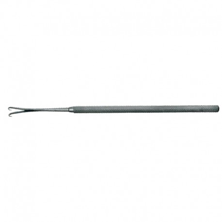 Nasal Tenaculum Hook, 2 Sharp Prongs, 6 1/4" (15.9 Cm), 6.0 Mm Wide